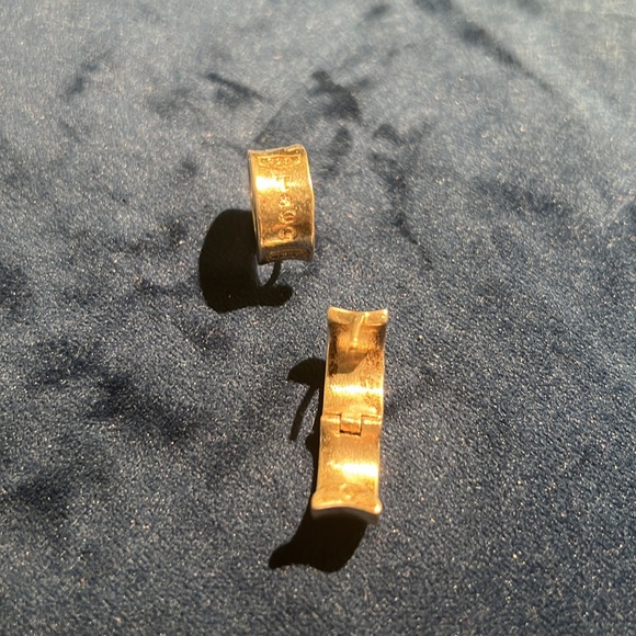 Tiffany & Co. Sterling Silver 1837 Hoop Huggie Earrings (Needs Repair) - Picture 5 of 5